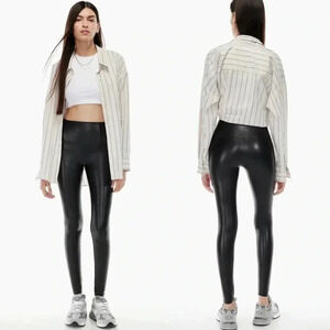 Aritzia Wilfred Free Daria Faux Leather Pant Black Size Small